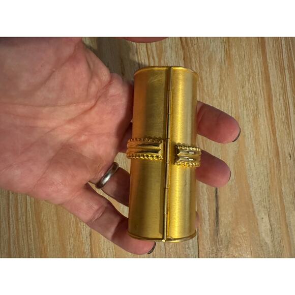 Vtg Princess Marcella Borghese mirrored lipstick compact w cabochon & crystal - Picture 2 of 7